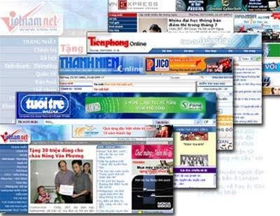 Bao+Dien+Tu+Dan+Tri thống báo điện tử gồm: VnExpress.net, ngoisao.net, Dantri ...