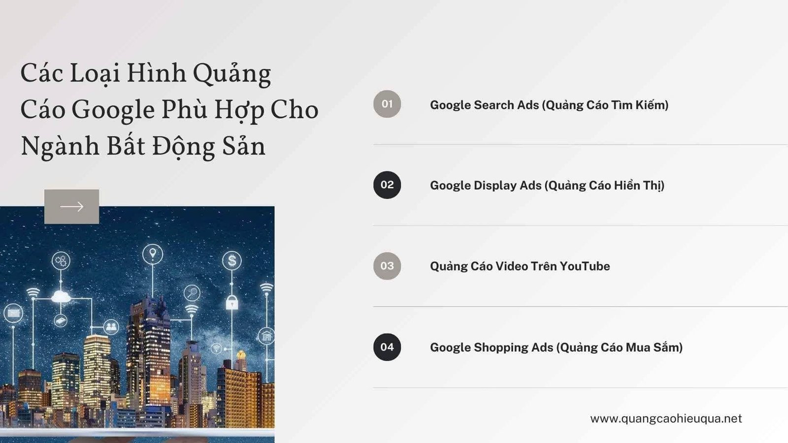 Các Loại Hình Quảng Cáo Google Phù Hợp Cho Ngành Bất Động Sản