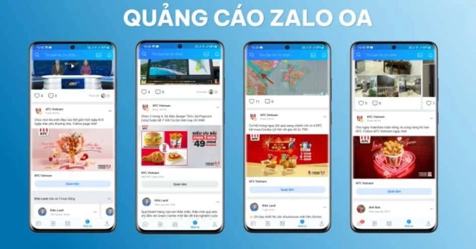 Các hình thức dịch vụ quảng cáo Zalo phổ biến 2025