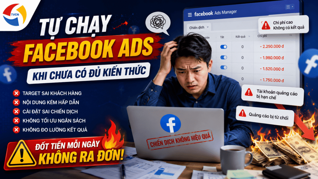 5 Sai Lầm Khi Chạy Facebook Ads Khiến Doanh Nghiệp "Đốt Tiền" Mỗi Ngày 4 Tự chạy Facebook Ads khi chưa có đủ kiến thức