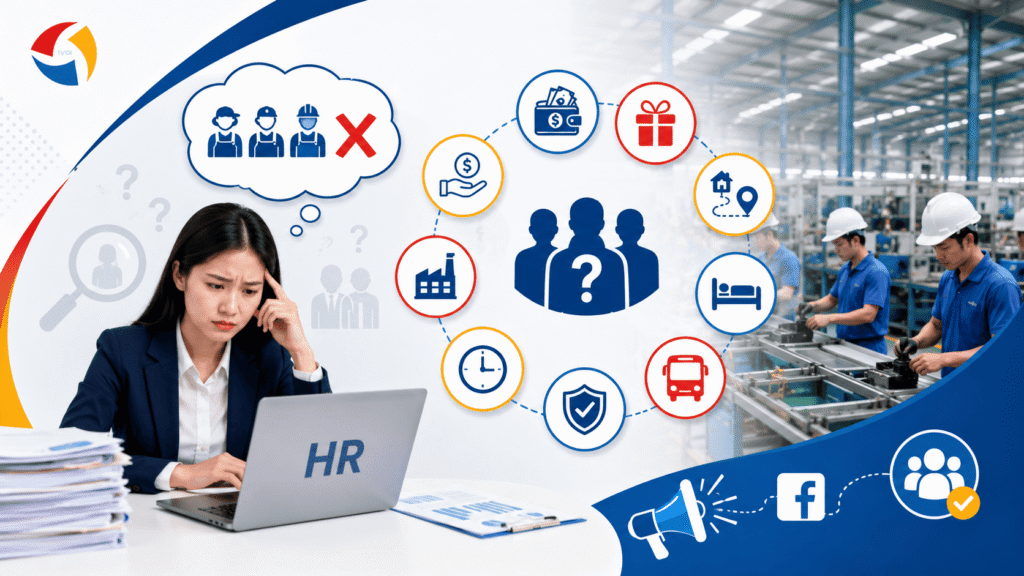 QUẢNG CÁO FACEBOOK – “ĐÒN BẨY” GIÚP NHÀ MÁY TIẾP CẬN NGUỒN LAO ĐỘNG TIỀM NĂNG 2 Vì sao tuyển dụng công nhân ngày càng khó?