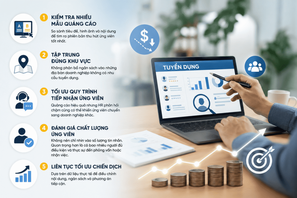Quảng Cáo Facebook Tuyển Dụng – Giải Pháp Thu Hút Hàng Nghìn Ứng Viên Cho Khu Công Nghiệp 4 Cách tối ưu hoá ngân sách tuyển dụng