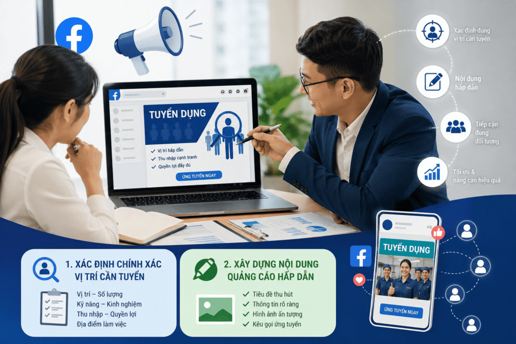 Quảng Cáo Facebook Tuyển Dụng – Giải Pháp Thu Hút Hàng Nghìn Ứng Viên Cho Khu Công Nghiệp 3 Những điều cần chuẩn bị khi chạy quảng cáo tuyển dụng Facebook