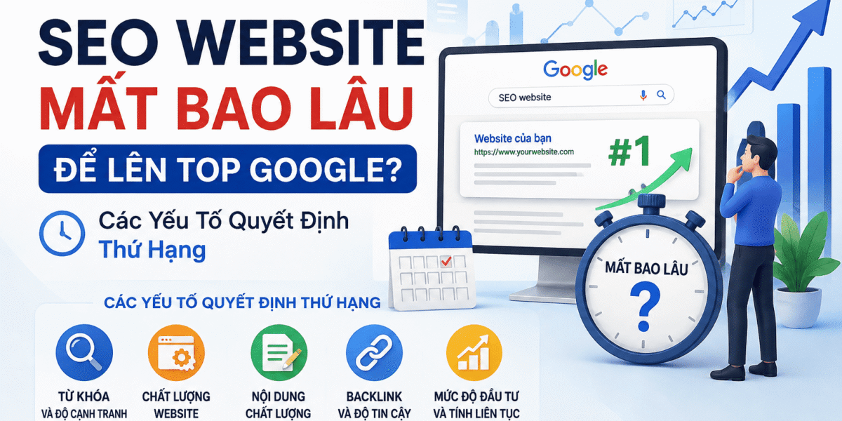 SEO Website Mất Bao Lâu Để Lên Top Google? Các Yếu Tố Quyết Định Thứ Hạng 1 SEO Website Mất Bao Lâu Để Lên Top Google?