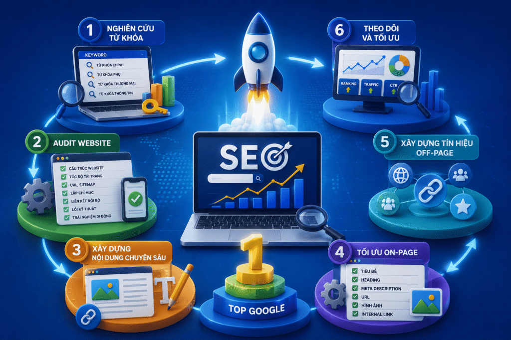 SEO Website Mất Bao Lâu Để Lên Top Google? Các Yếu Tố Quyết Định Thứ Hạng 3 Rút Ngắn Thời Gian Lên Top
