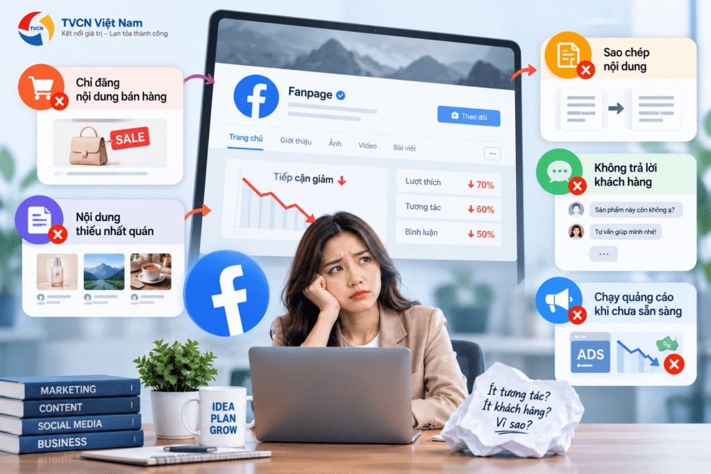 7 Cách Tối Ưu Fanpage Giúp Tăng Tiếp Cận Khách Hàng Và Tạo Ra Nhiều Đơn Hàng Hơn 6 Những sai lầm khiến Fanpage mãi không tăng tiếp cận