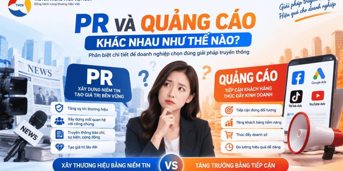 PR và quảng cáo khác nhau như thế nào? Đâu là giải pháp phù hợp cho doanh nghiệp 1 PR và quảng cáo khác nhau như thế nào?