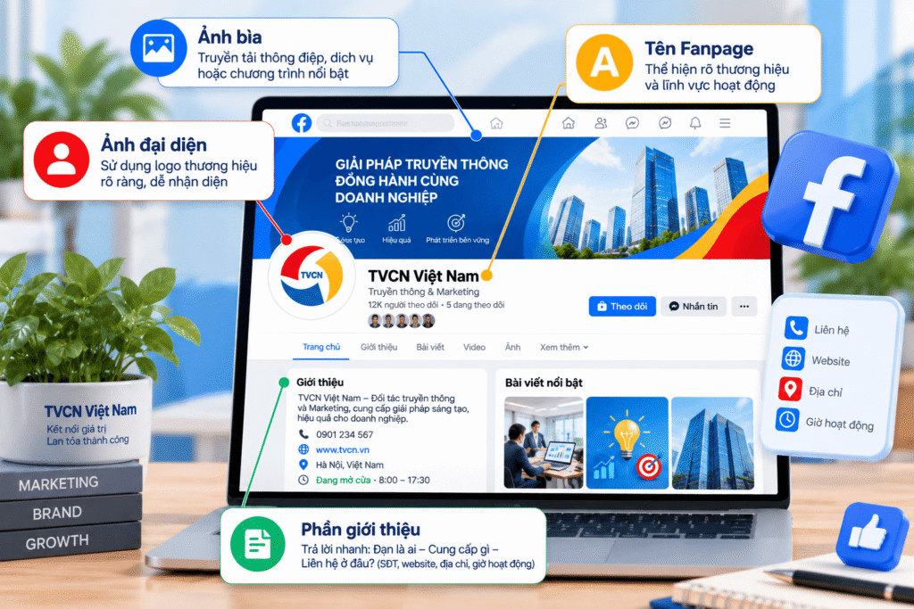 7 Cách Tối Ưu Fanpage Giúp Tăng Tiếp Cận Khách Hàng Và Tạo Ra Nhiều Đơn Hàng Hơn 2 Tối ưu toàn bộ thông tin trên Fanpage