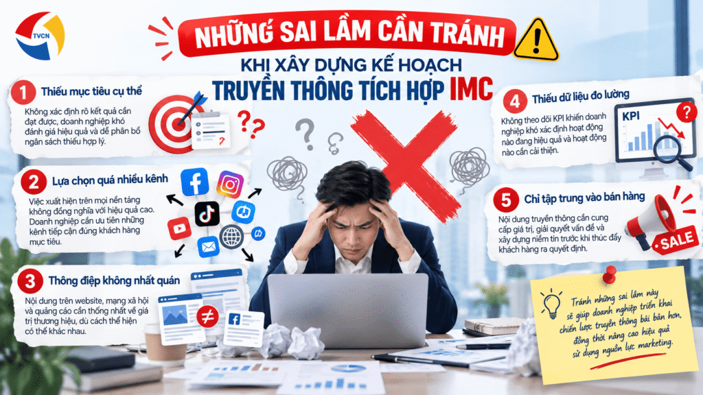Cách xây dựng kế hoạch truyền thông tích hợp IMC từ A đến Z cho doanh nghiệp 5 Những sai lầm cần tránh khi xây dựng kế hoạch truyền thông tích hợp