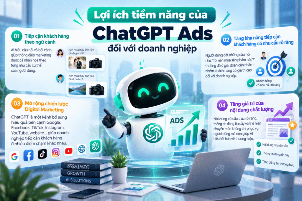 Lợi ích tiềm năng của ChatGPT Ads đối với doanh nghiệp