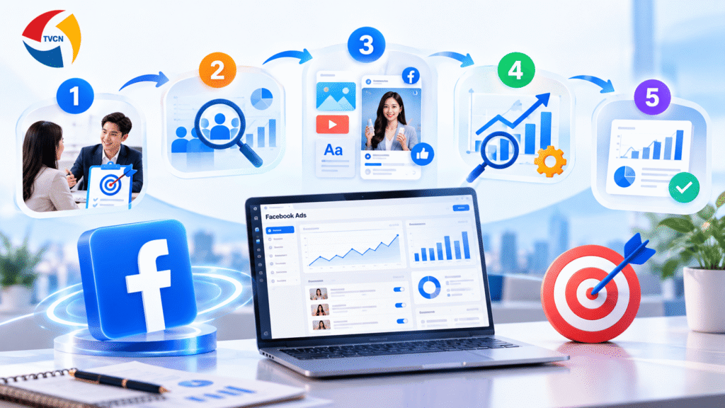 Chạy quảng cáo Facebook uy tín tại Hà Nội – Giải pháp tiếp cận khách hàng hiệu quả 4 Quy trình triển khai quảng cáo Facebook chuyên nghiệp