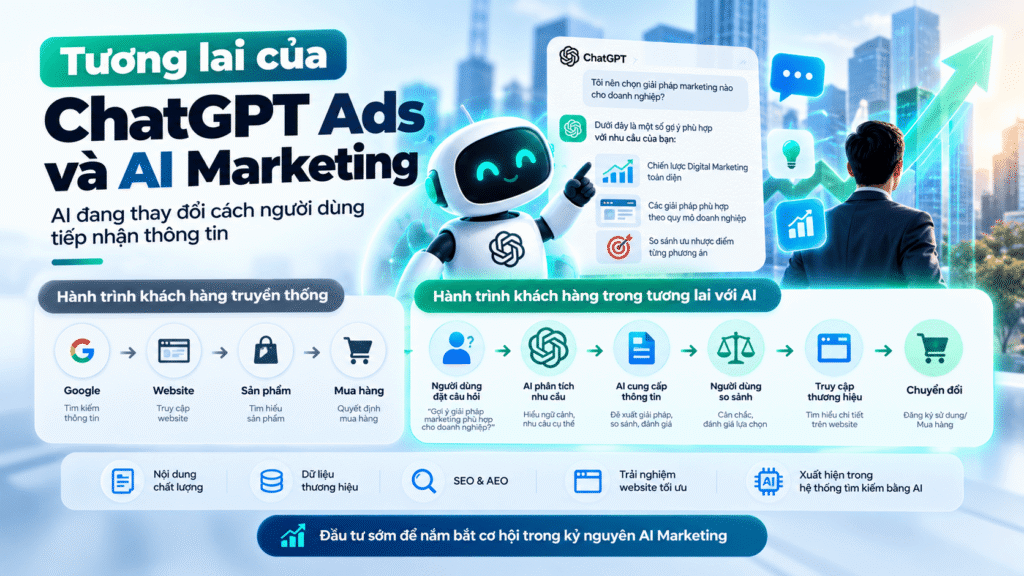 Tương lai của ChatGPT Ads và AI Marketing